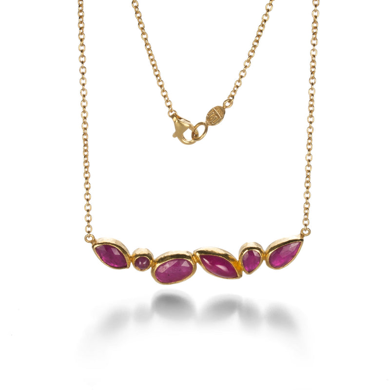 Gurhan Mixed Shape Ruby Bar Necklace | Quadrum Gallery