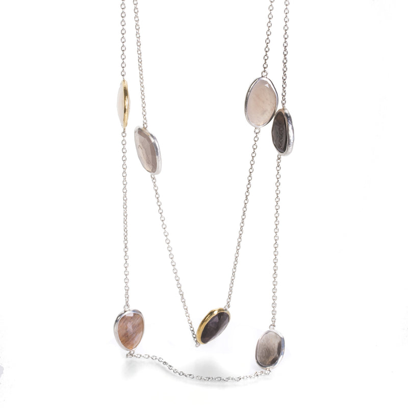 Gurhan Brown Sapphire and Moonstone Necklace | Quadrum Gallery