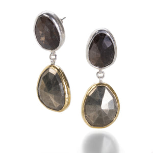 Gurhan Sapphire and Pyrite Earrings | Quadrum Gallery