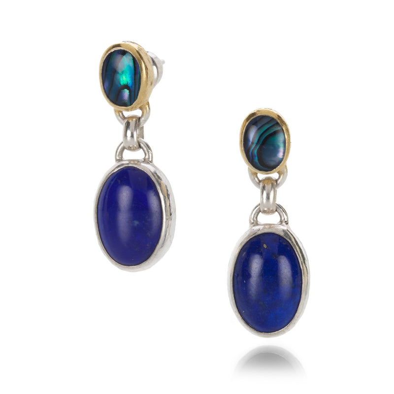 Gurhan Double Lapis and Paua Shell Earrings | Quadrum Gallery