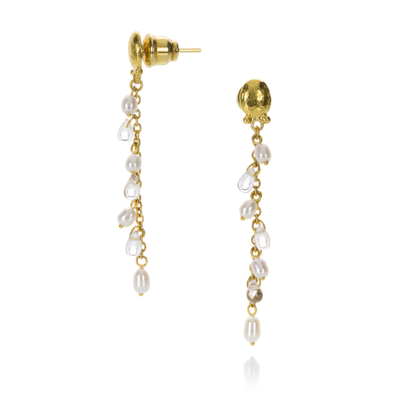 Gurhan Moonstone and Pearl Drop Earrings | Quadrum Gallery