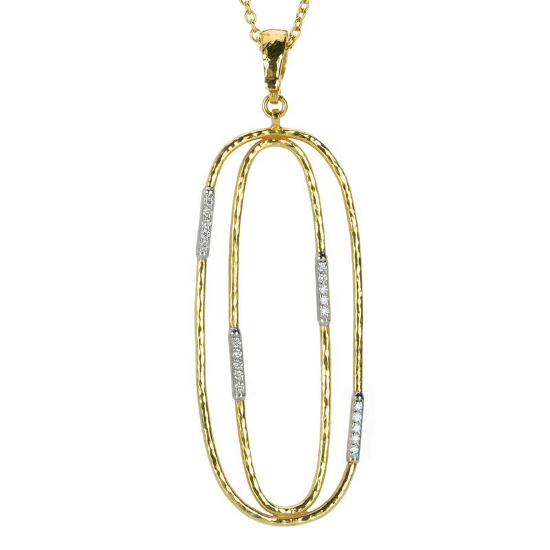 Gurhan Double Oval Pave Diamond Pendant Necklace | Quadrum Gallery