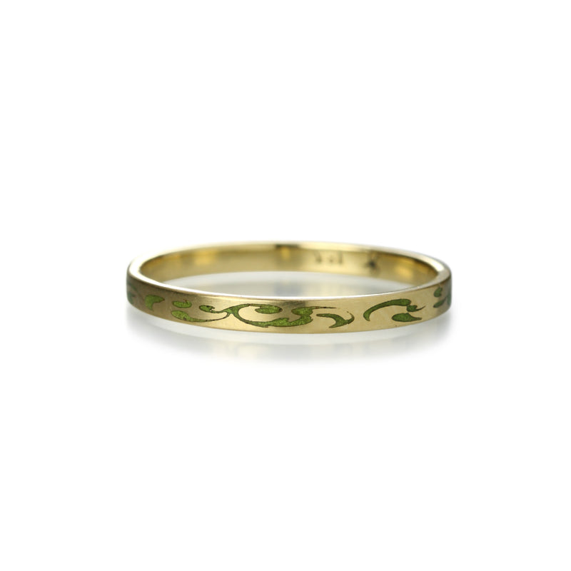 Gabriella Kiss Green Enamel Ring | Quadrum Gallery