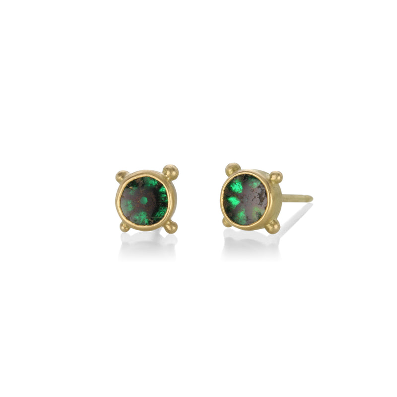 Gabriella Kiss Trapiche Emerald Stud Earrings | Quadrum Gallery