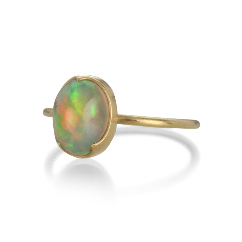 Gabriella Kiss Tiny Oval Ethiopian Opal Ring | Quadrum Gallery