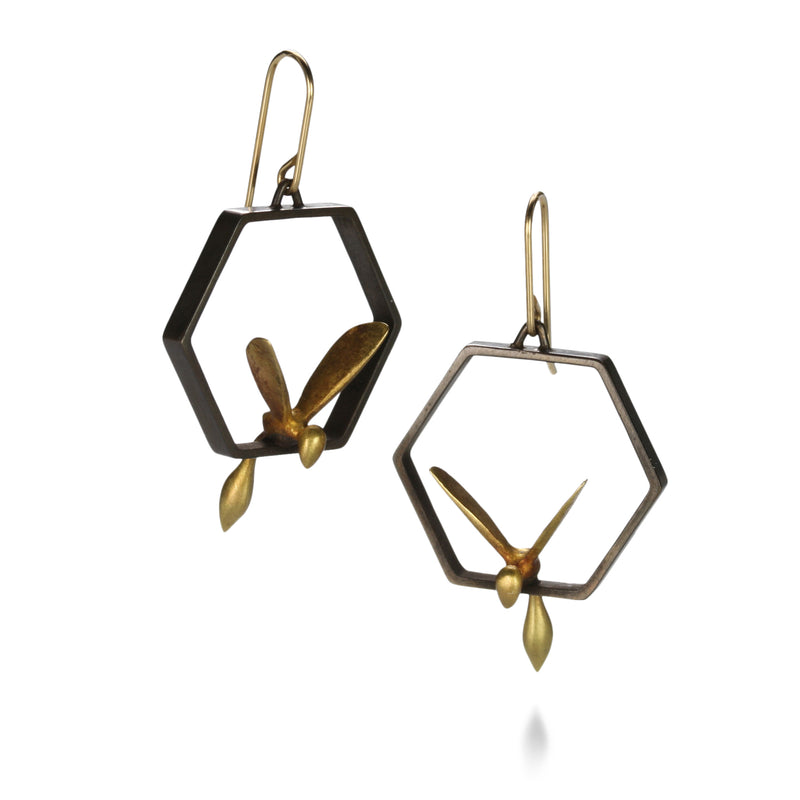 Gabriella Kiss Small Wasp in Honeycomb Earrings | Quadrum Gallery