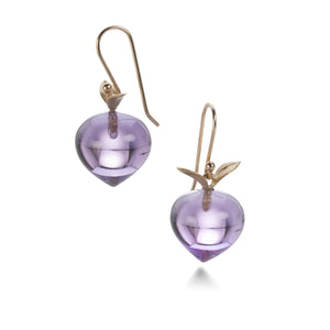 Gabriella Kiss Small Amethyst Plum Earrings | Quadrum Gallery