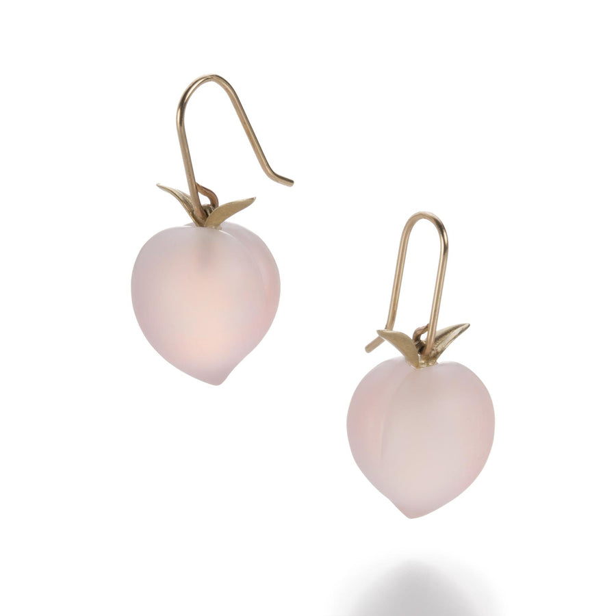 Gabriella Kiss Rose Quartz Peach Earrings | Quadrum Gallery