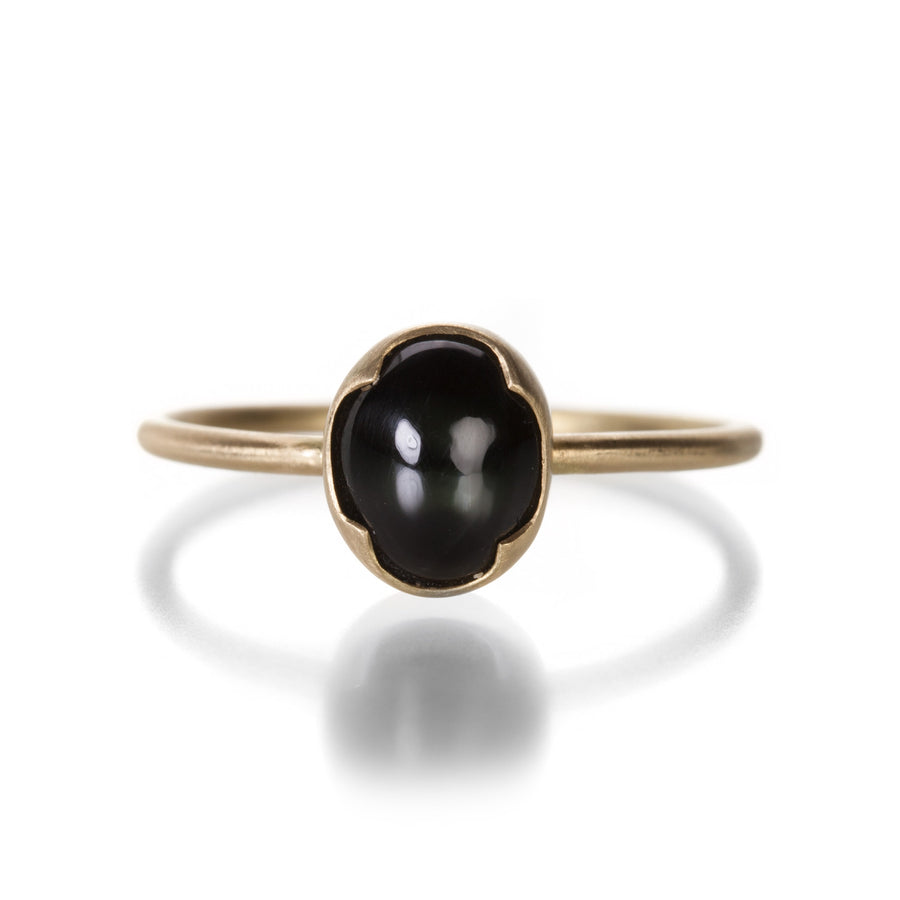 Gabriella Kiss Oval Green Cat's Eye Diopside Ring | Quadrum Gallery