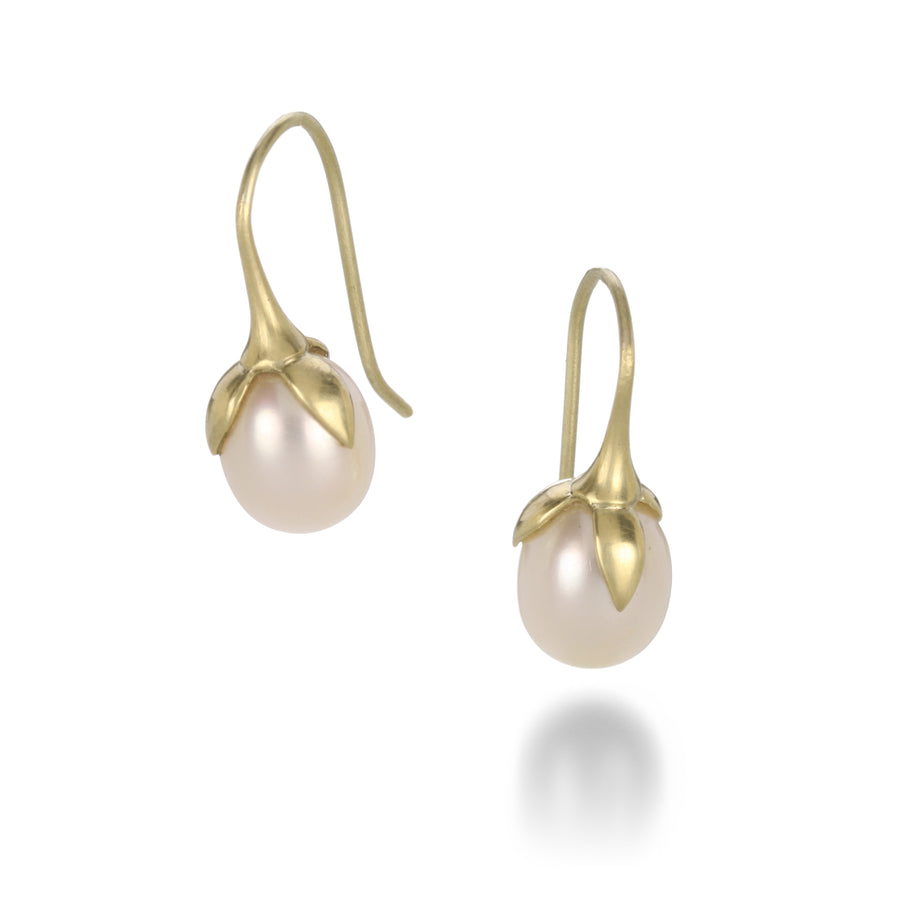 Gabriella Kiss Pink Eggplant Pearl Earrings | Quadrum Gallery