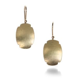 Gabriella Kiss Small Rectangular Scallop Earrings | Quadrum Gallery