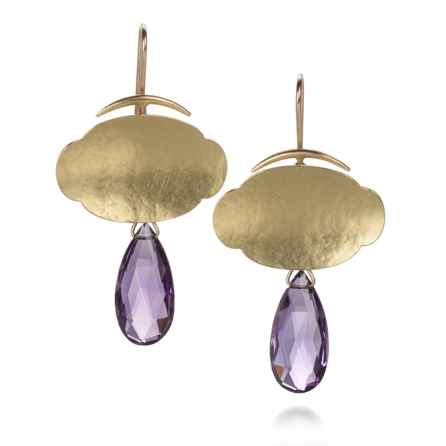 Gabriella Kiss Scallop Earrings with Amethyst Drops | Quadrum Gallery