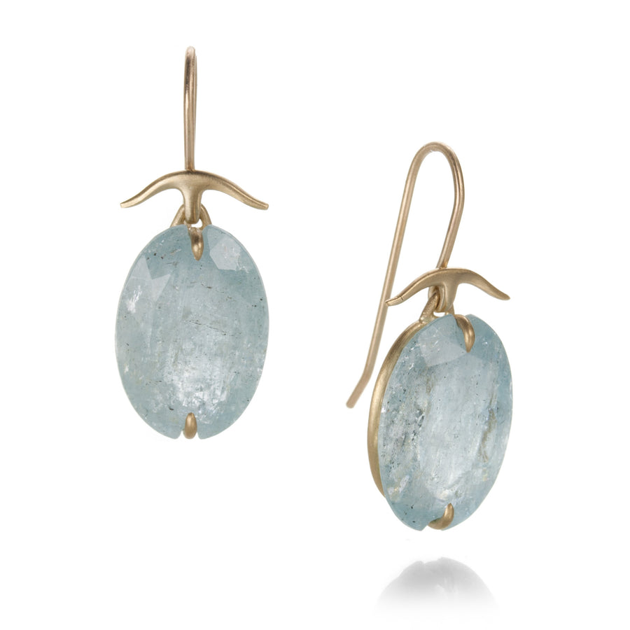 Gabriella Kiss Oval Faceted Aquamarine Earrings | Quadrum Gallery