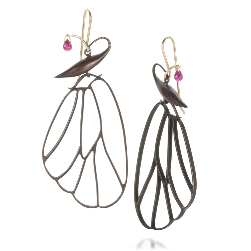 Gabriella Kiss Butterfly Cell Earrings with Ruby | Quadrum Gallery