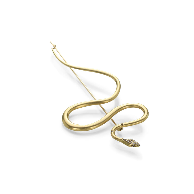 Gabriella Kiss Spiral Snake Pin with Diamonds | Quadrum Gallery