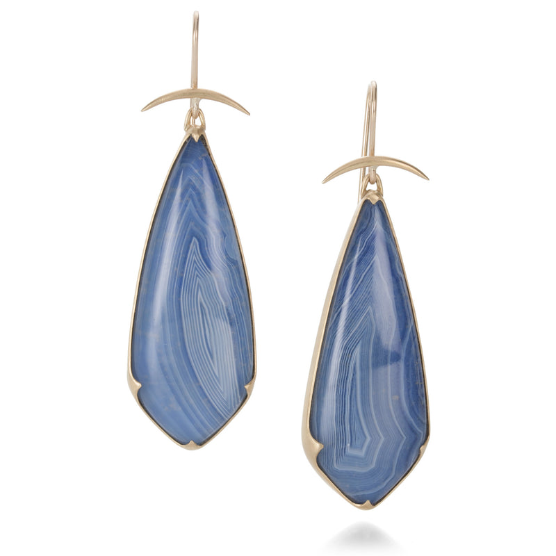 Gabriella Kiss Blue Lace Agate and Lapis Earrings | Quadrum Gallery