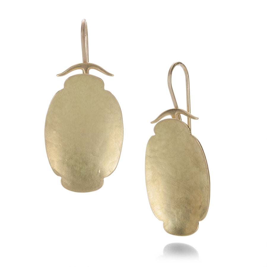 Gabriella Kiss Medium Oval Scallop Earrings | Quadrum Gallery