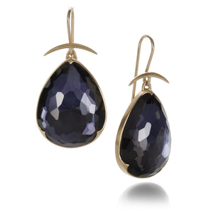 Gabriella Kiss Amethyst and Hematite Pear Earrings | Quadrum Gallery