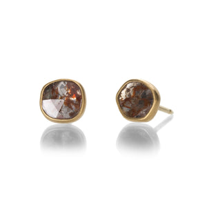 Gabriella Kiss Red Lacy Diamond Slab Stud Earrings | Quadrum Gallery