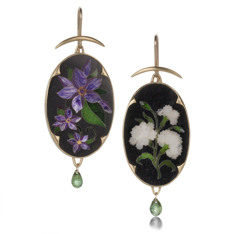 Gabriella Kiss Mosaic Oval Flower Earrings | Quadrum Gallery