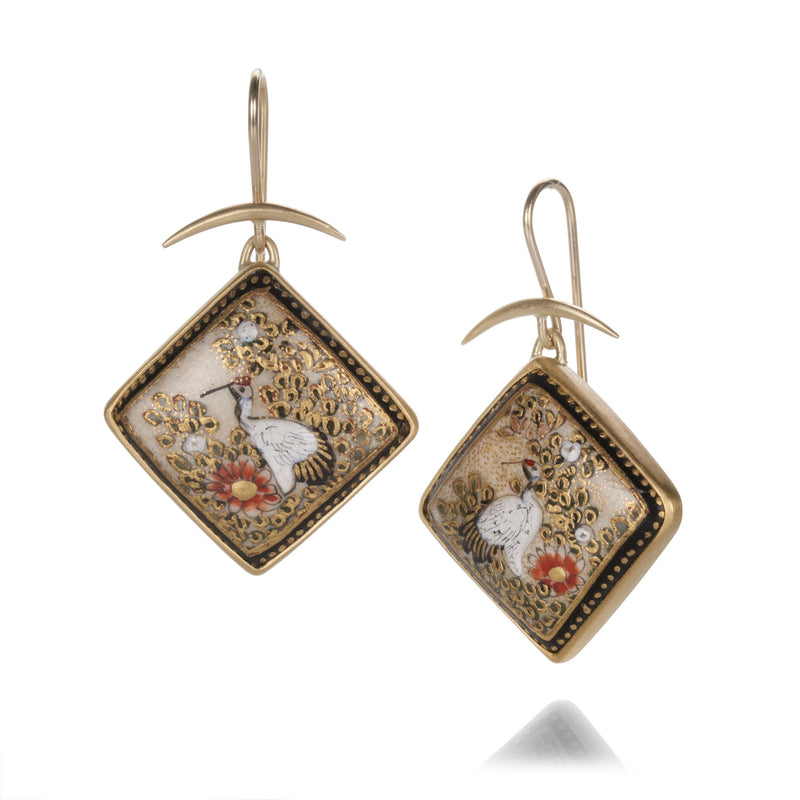 Gabriella Kiss Antique Porcelain Bird Earrings | Quadrum Gallery