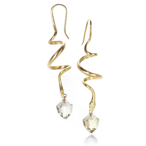 Gabriella Kiss Spiral Snakes with Citrine Earrings | Quadrum Gallery