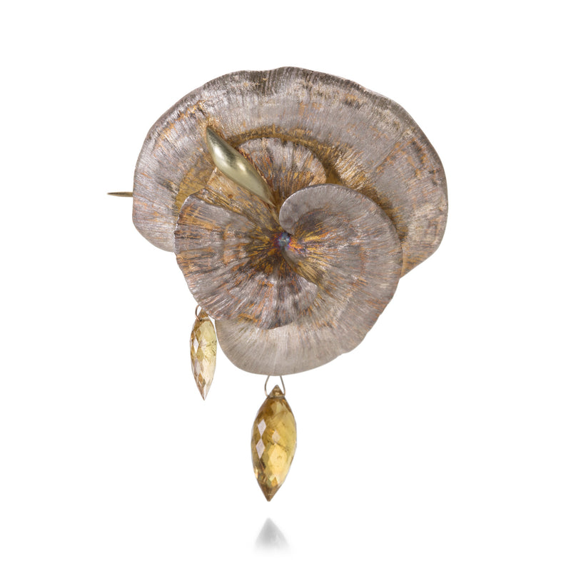 Gabriella Kiss Mushroom Pin with Imperial Topaz | Quadrum Gallery