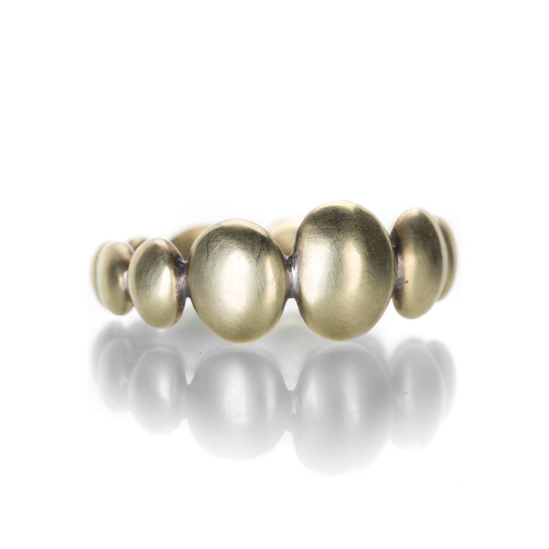 Gabriella Kiss 14k Green Gold Row of Pebbles Ring | Quadrum Gallery