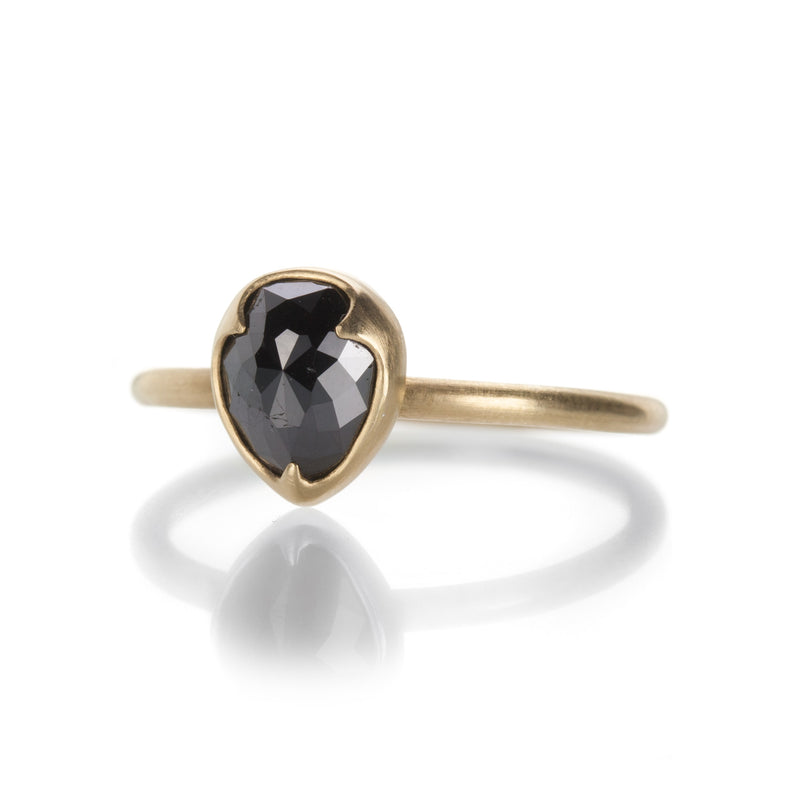 Gabriella Kiss Pear Shaped Black Diamond Ring | Quadrum Gallery