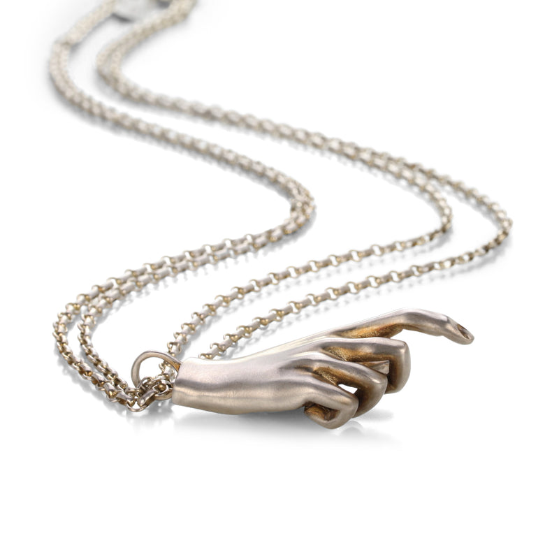 Gabriella Kiss Sterling Silver Pope's Hand Necklace | Quadrum Gallery