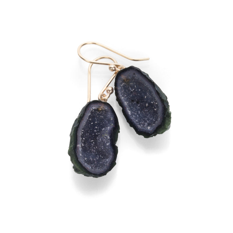 Gabriella Kiss Gray Druzy Geode Earrings | Quadrum Gallery