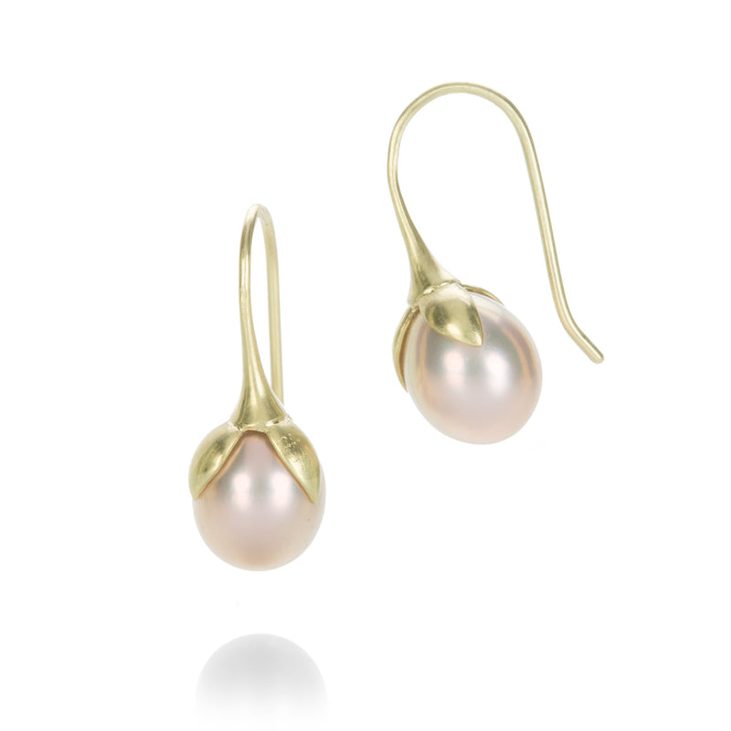 Gabriella Kiss Pink Pearl Eggplant Earrings | Quadrum Gallery