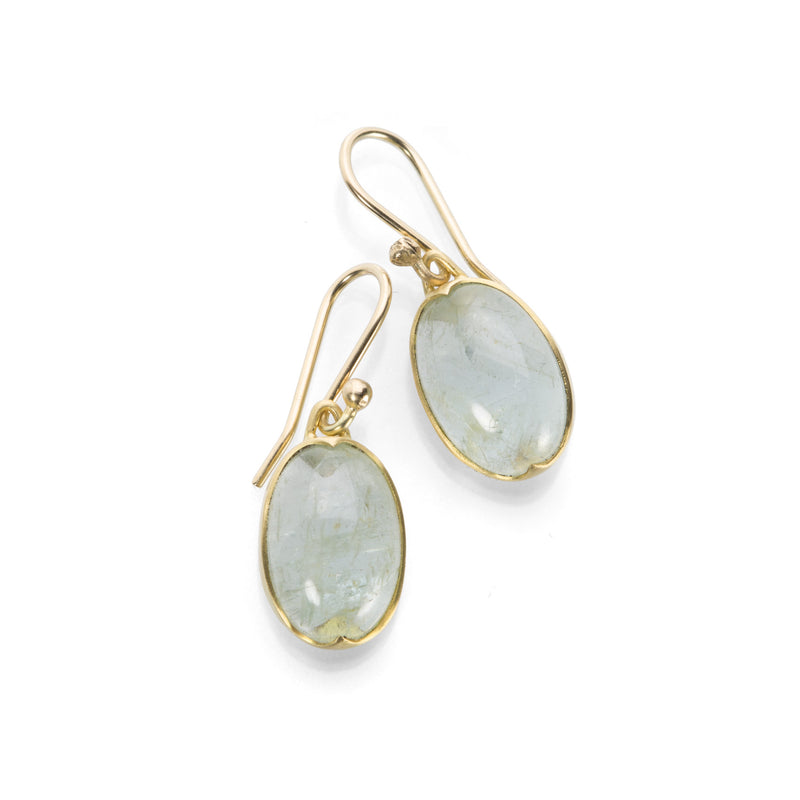 Gabriella Kiss Oval Aquamarine Cabochon Earrings | Quadrum Gallery