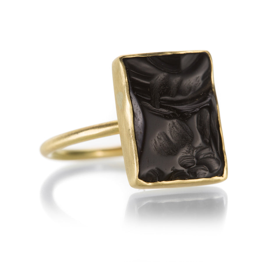 Gabriella Kiss Chiseled Black Onyx Ring | Quadrum Gallery