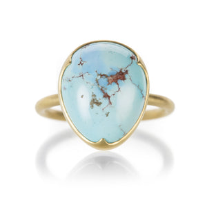 Gabriella Kiss Pear Shaped Kazakhstani Turquoise Ring | Quadrum Gallery