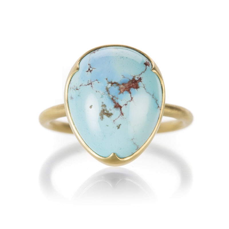 Gabriella Kiss Pear Shaped Kazakhstani Turquoise Ring | Quadrum Gallery