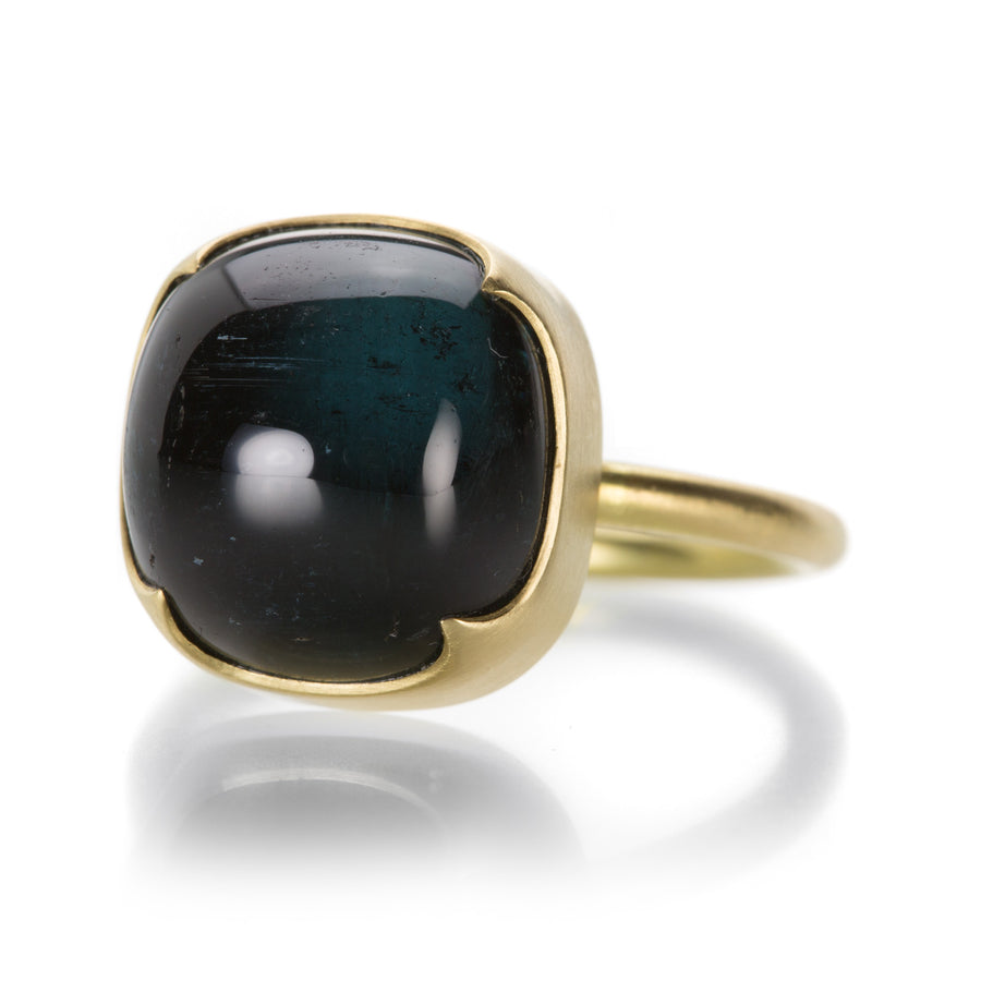 Gabriella Kiss Square Cabochon Blue Tourmaline Ring | Quadrum Gallery