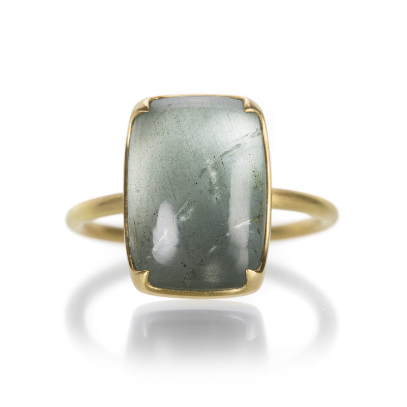 Gabriella Kiss Cushion Cut Moss Aquamarine Ring | Quadrum Gallery