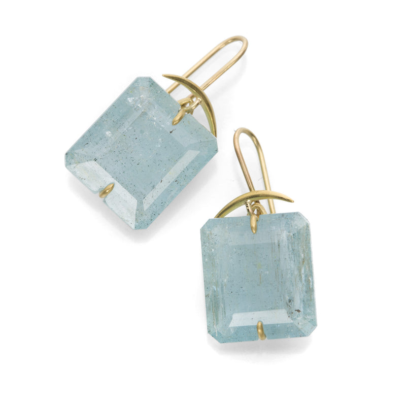 Gabriella Kiss Square Aquamarine Earrings | Quadrum Gallery