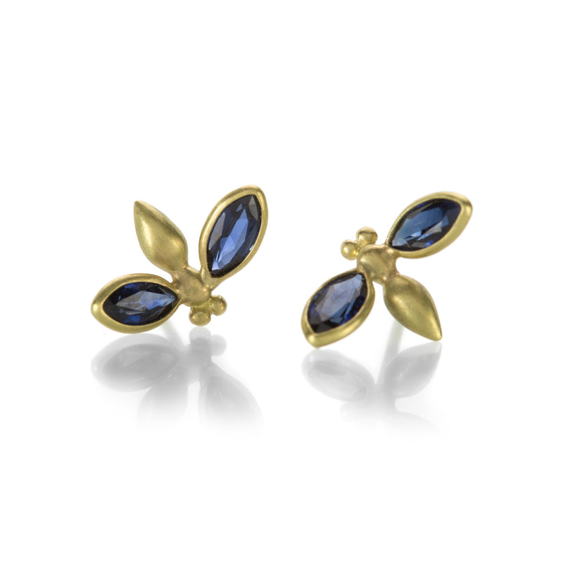 Gabriella Kiss Blue Sapphire Gem Bugs Stud Earrings | Quadrum Gallery