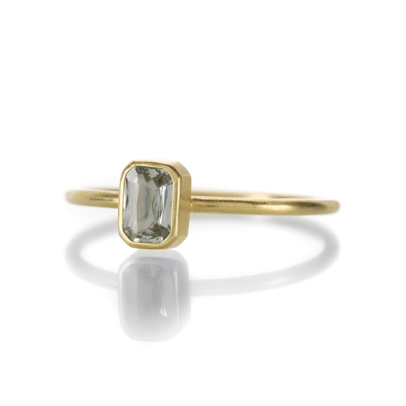 Gabriella Kiss Pale Gray Emerald Cut Sapphire Ring | Quadrum Gallery