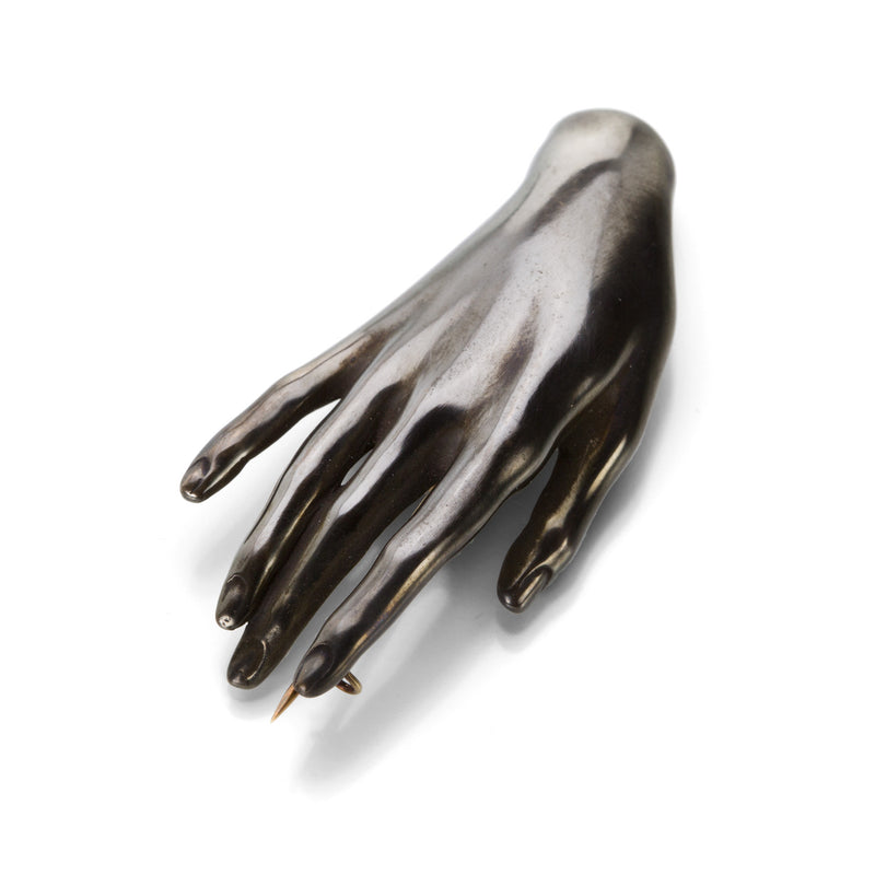 Gabriella Kiss Bronzino Bronze Hand Pin | Quadrum Gallery
