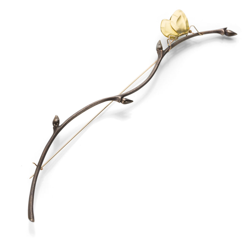 Gabriella Kiss Branch Pin with 22k Butterfly | Quadrum Gallery