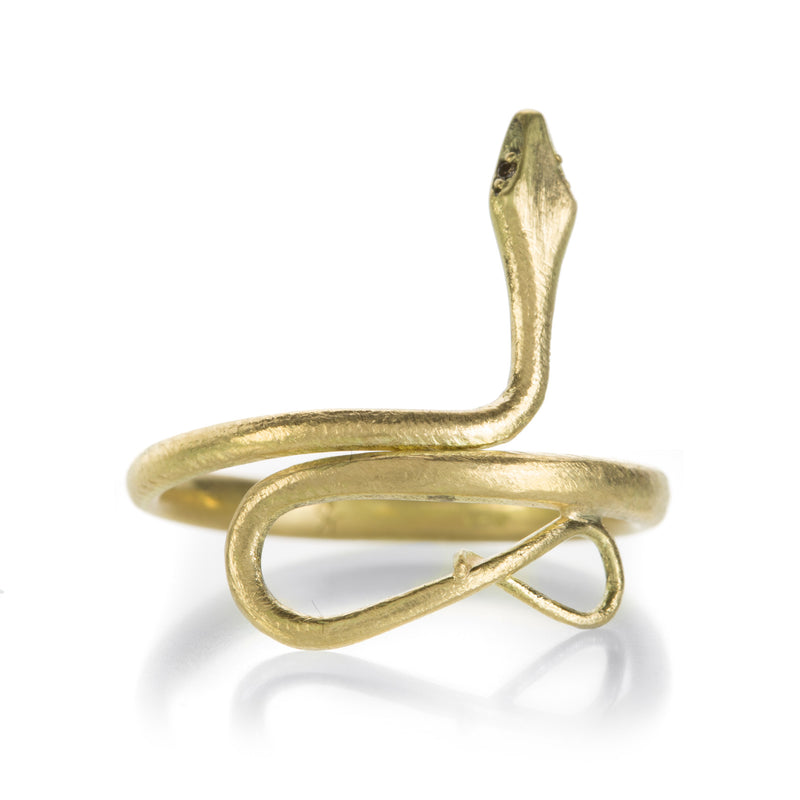 Gabriella Kiss 18k Yellow Gold Small Snake Ring | Quadrum Gallery