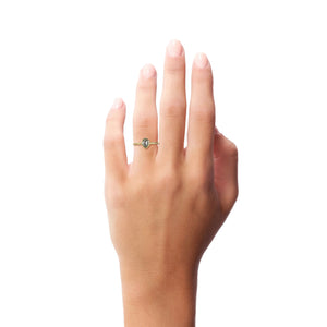 Gabriella Kiss Pear Shaped Salt and Pepper Diamond Ring | Quadrum Gallery