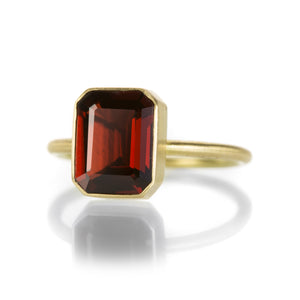 Gabriella Kiss Emerald Cut Garnet Ring | Quadrum Gallery