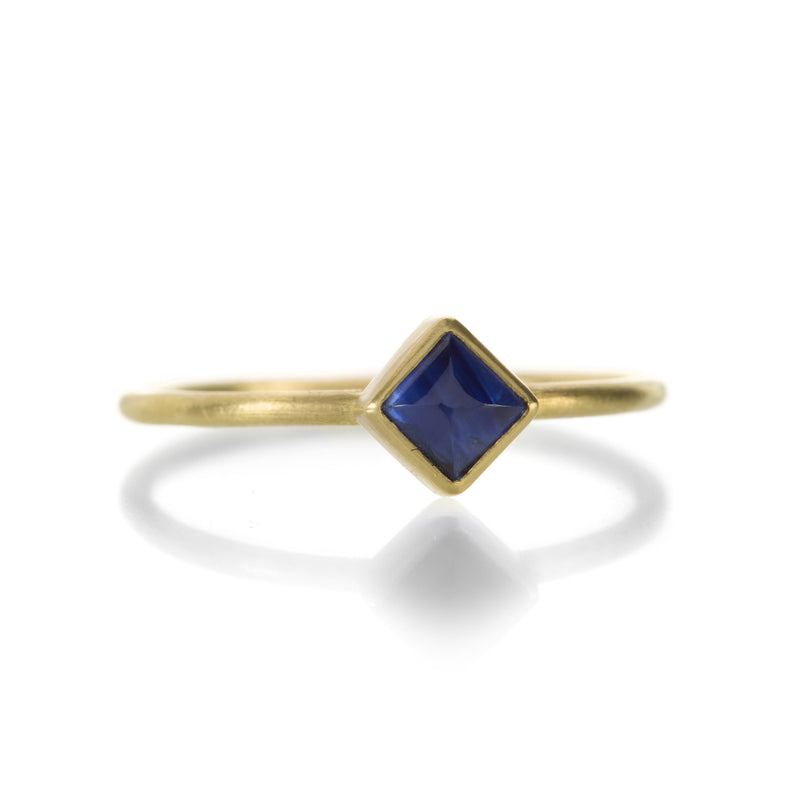 Gabriella Kiss Square Sugarloaf Blue Sapphire Ring | Quadrum Gallery