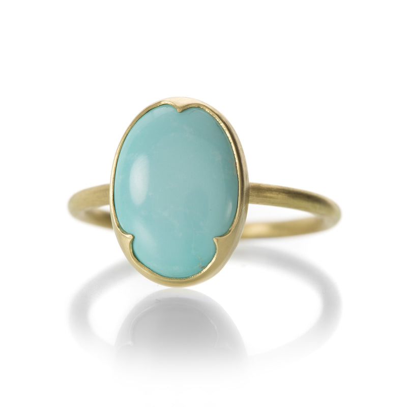 Gabriella Kiss Oval Pale Persian Turquoise Ring | Quadrum Gallery