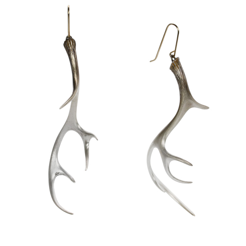 Gabriella Kiss Silver Large Antler Earrings | Quadrum Gallery