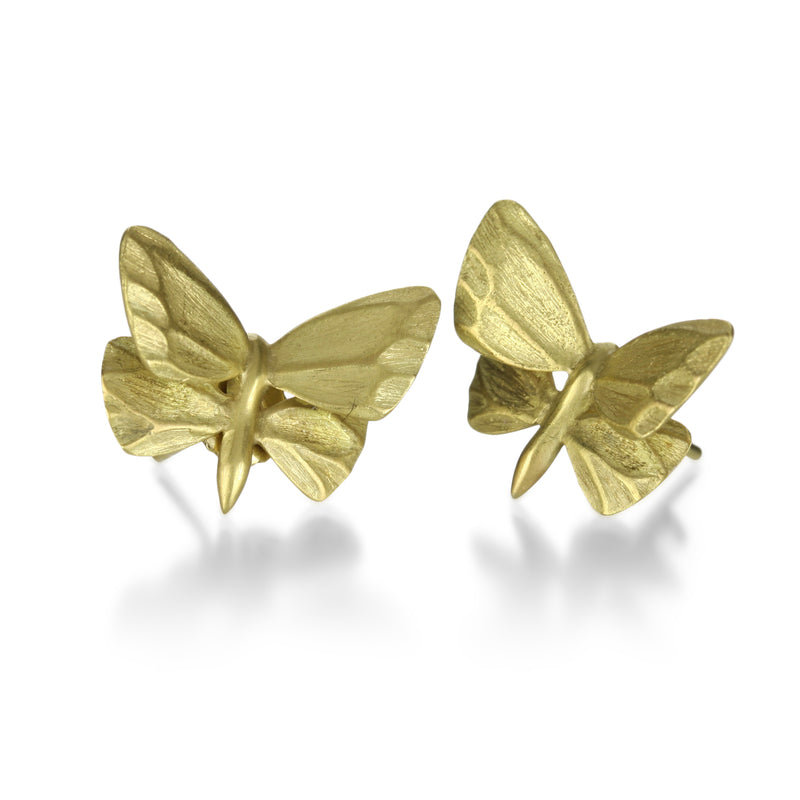 Gabriella Kiss Small Butterfly Post Earrings in 18k Gold | Quadrum Gallery
